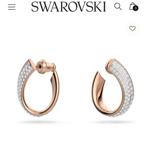 Swarovski Jewelry - NWT Swarovski Pavé Elegant Hoop Earrings